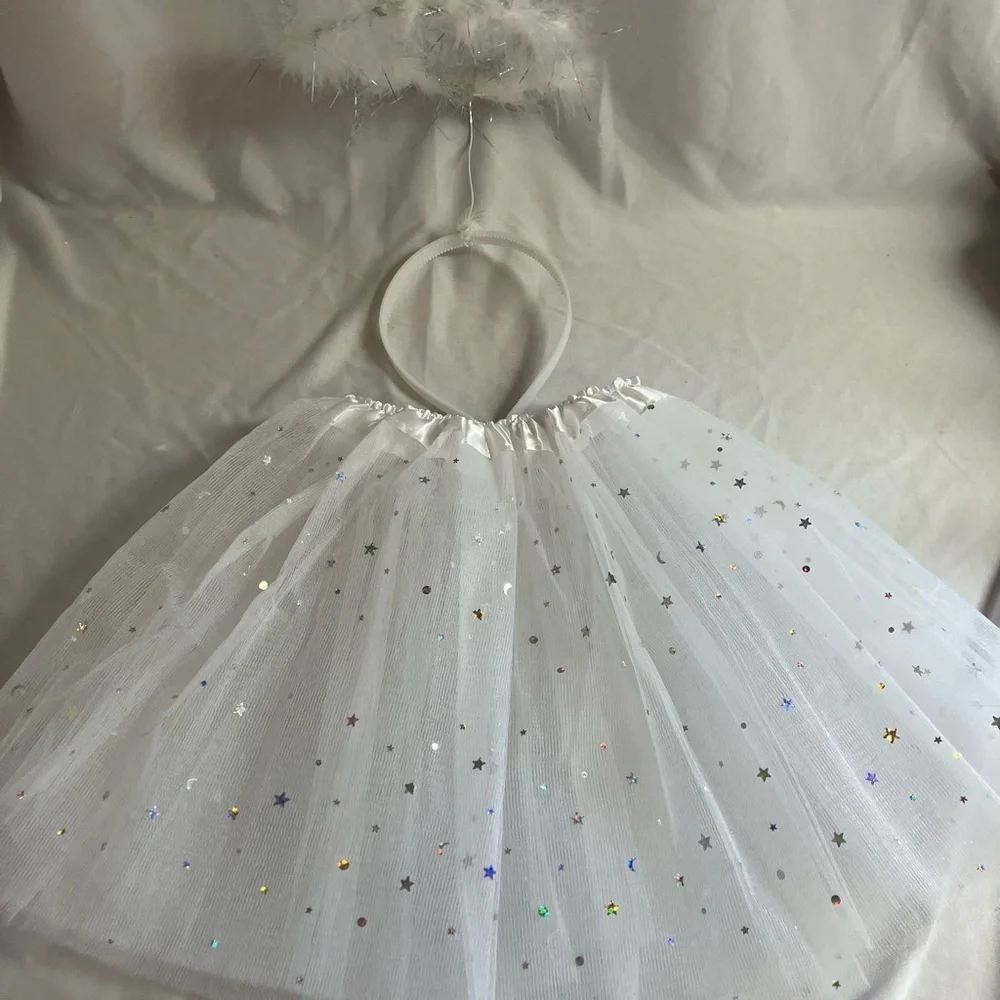 White Starry Kids Angel Costume